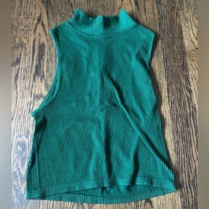 Zara Green Muscle Tee Sleeveless Stretchy Top